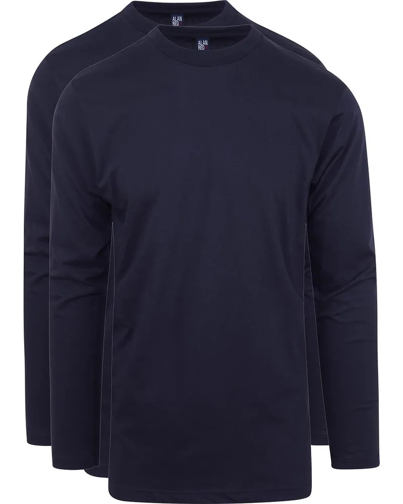 Alan Red T-Shirt Virginia Navy Longsleeve 2-pack Dunkelblau