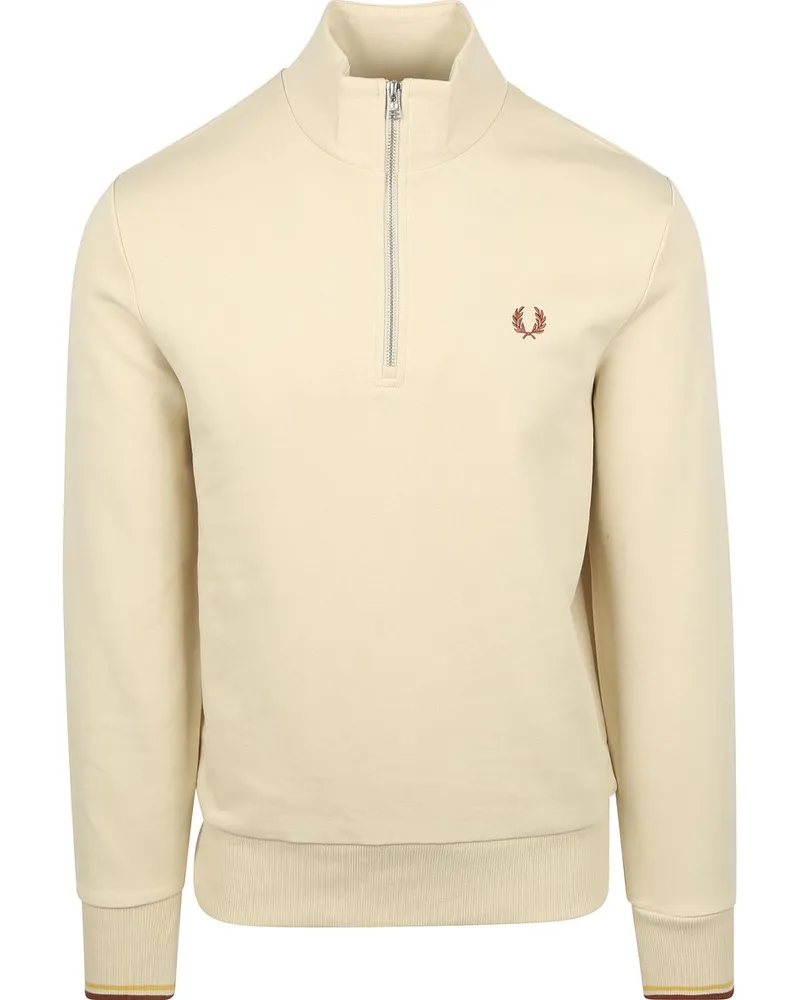 Fred Perry Half Zip Pullover Ecru Beige