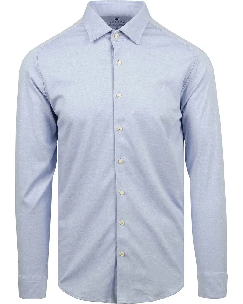 DESOTO Hemd Bügelfrei Kent Melange Hellblau Hellblau