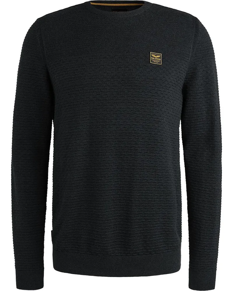 PME Legend Mouliné Structure Pullover Navy Dunkelblau