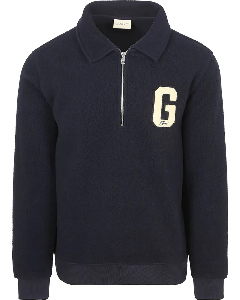 Gant Halfzip Pullover Fleece Blau Dunkelblau