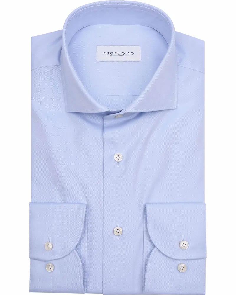 Profuomo Twill Hemd Supima Cotton Hellblau Hellblau