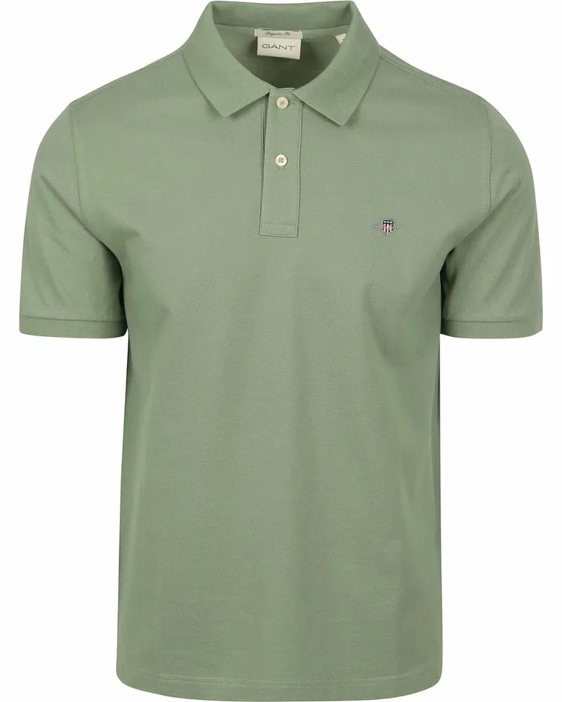 Gant Shield Piqué Poloshirt Grün Grün