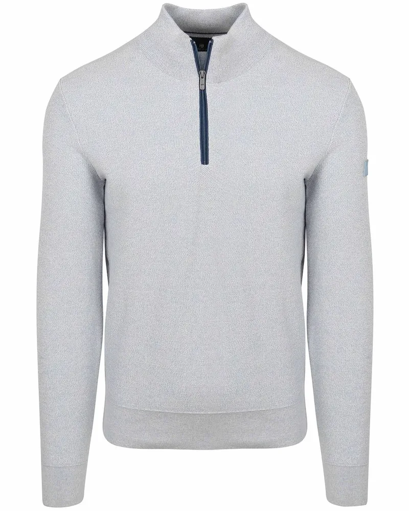 State of Art Half Zip Pullover Melange Hellblau Hellblau