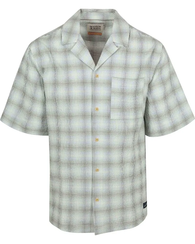 Scotch&Soda Shortsleeve Hemd Seersucker Karos Multicolor Multicolour