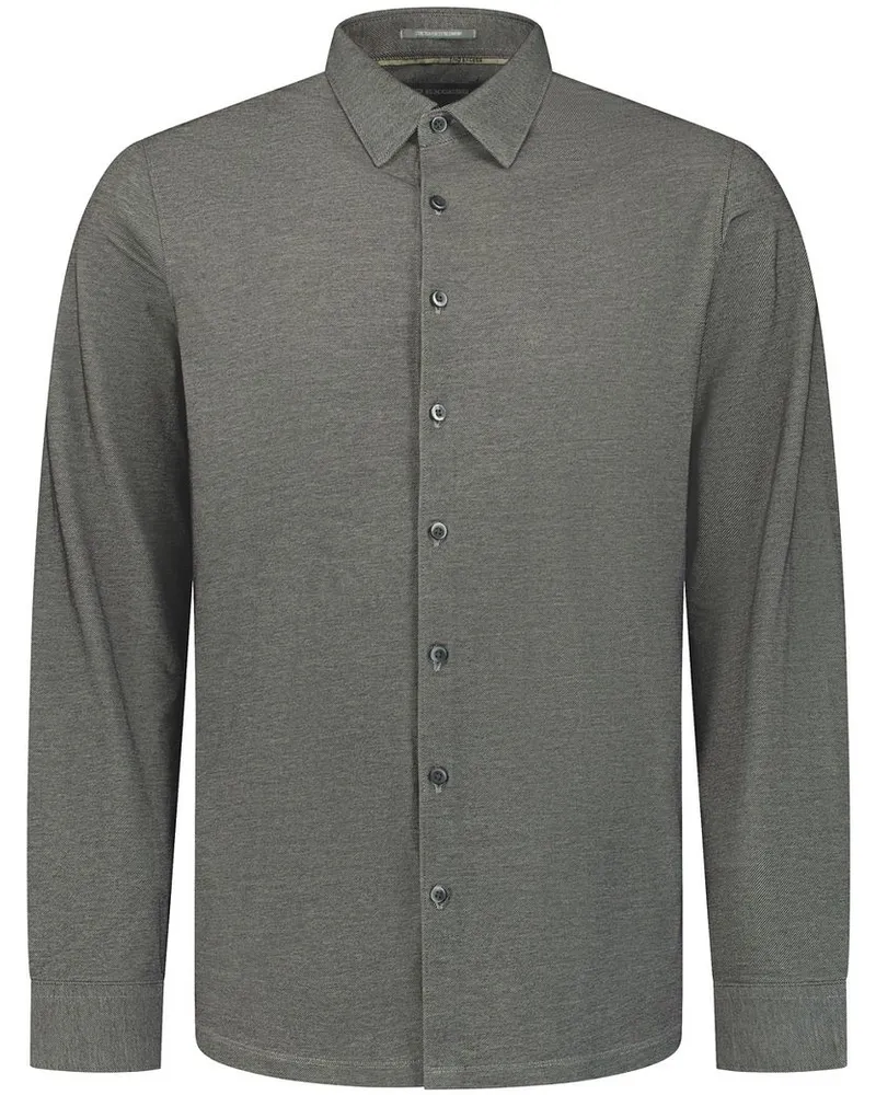 No Excess Hemd Twill Jersey Cement Braun