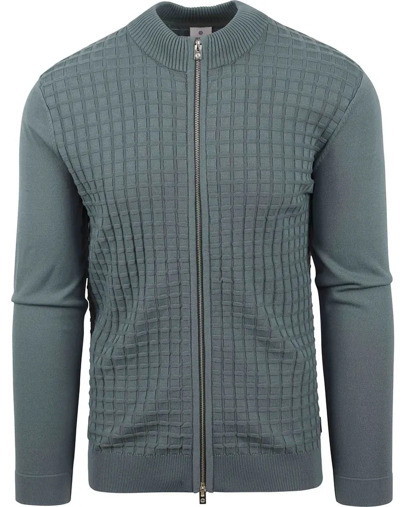 Blue Industry Strickjacke Grün Struktur Grün