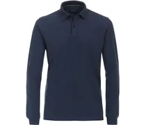 Langarm - Longsleeve Poloshirt Blau