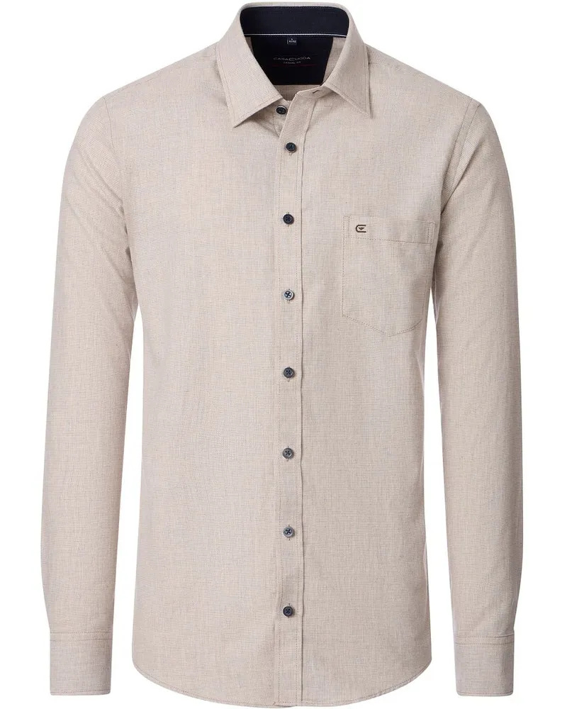 CasaModa Freizeithemd Structure Beige Beige
