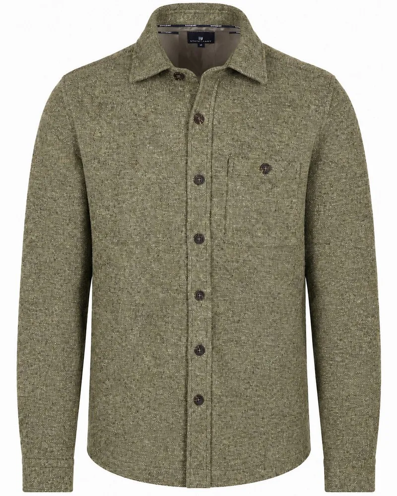 State of Art Overshirt Twill Moss Green Grün