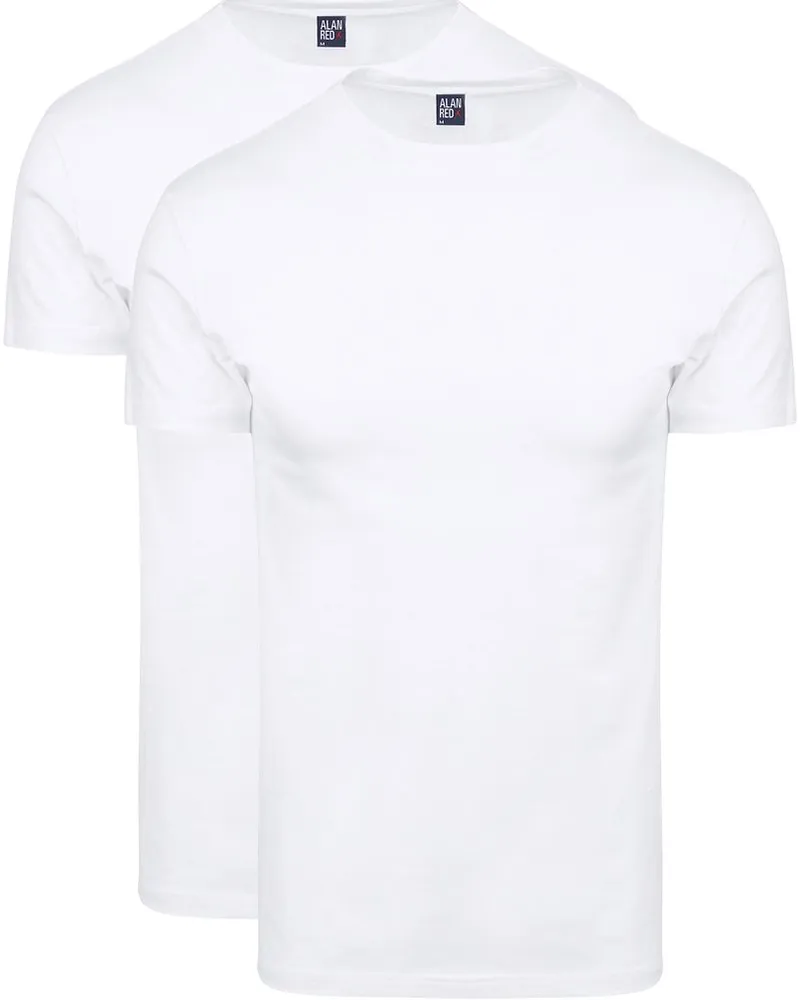 Alan Red Oakville U-Ausschnitt (2er-Pack Weiß