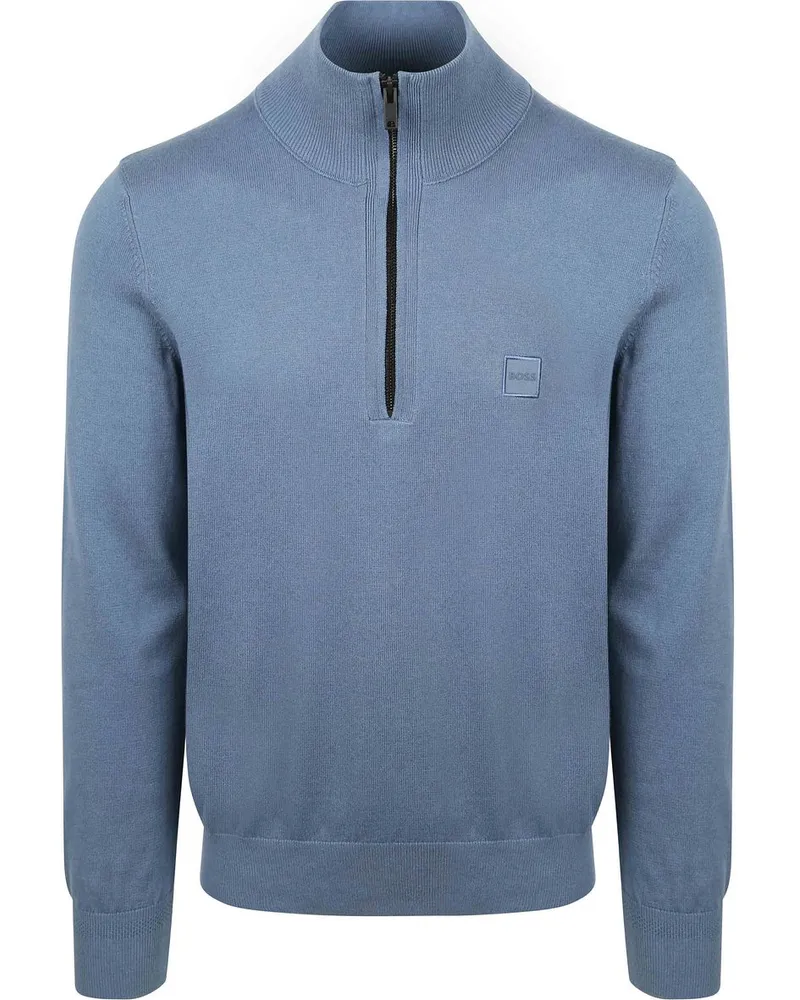 HUGO BOSS Kanobix Half Zip Pullover Blau Blau