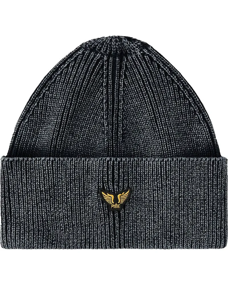 PME Legend Beanie Stone Wash Schwarz Schwarz