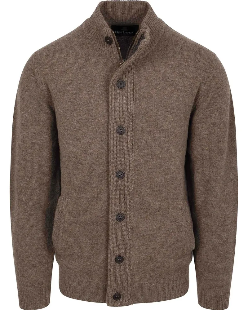 Barbour Zip Pull Wool Braun Braun