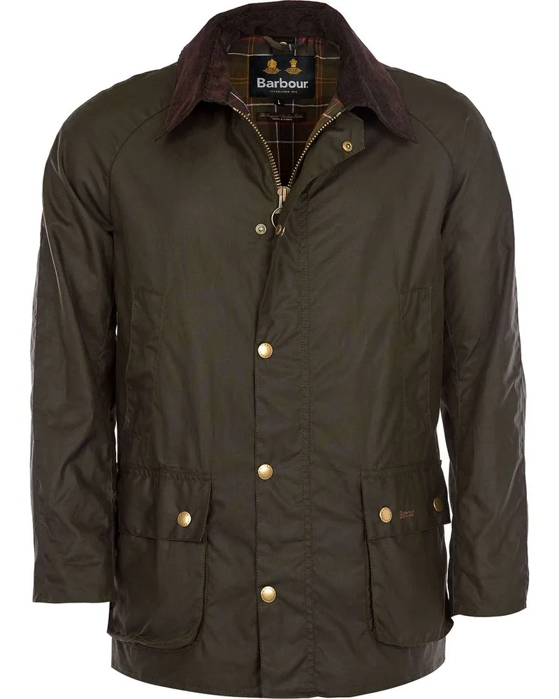 Barbour Ashby Wachsjacke Olive Grün