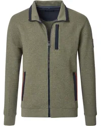 CasaModa Strickjacke Zip Grün Grün