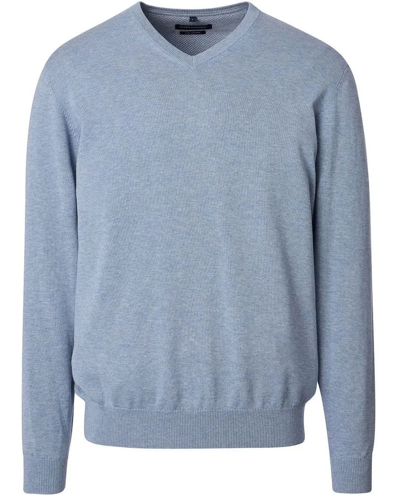 CasaModa Pullover V-Ausschnitt Hellblau Hellblau