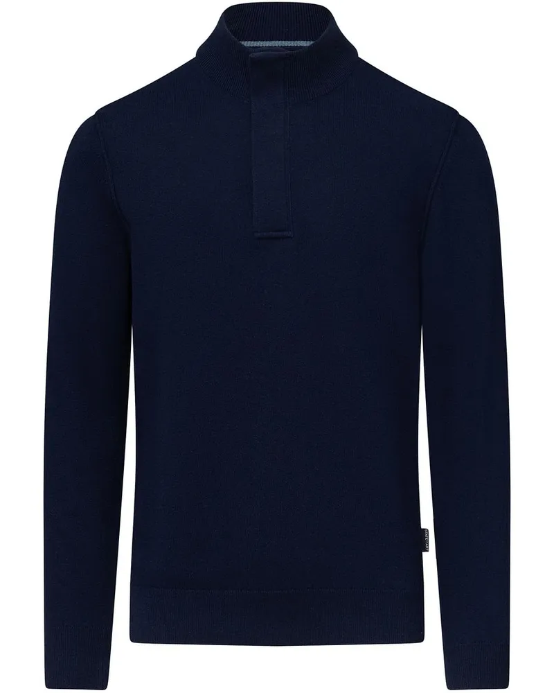 State of Art Half Zip Pullover Wool Blend Navy Dunkelblau