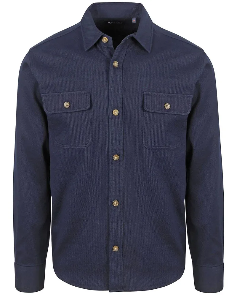 Suitable Cia Überhemd Navy Dunkelblau