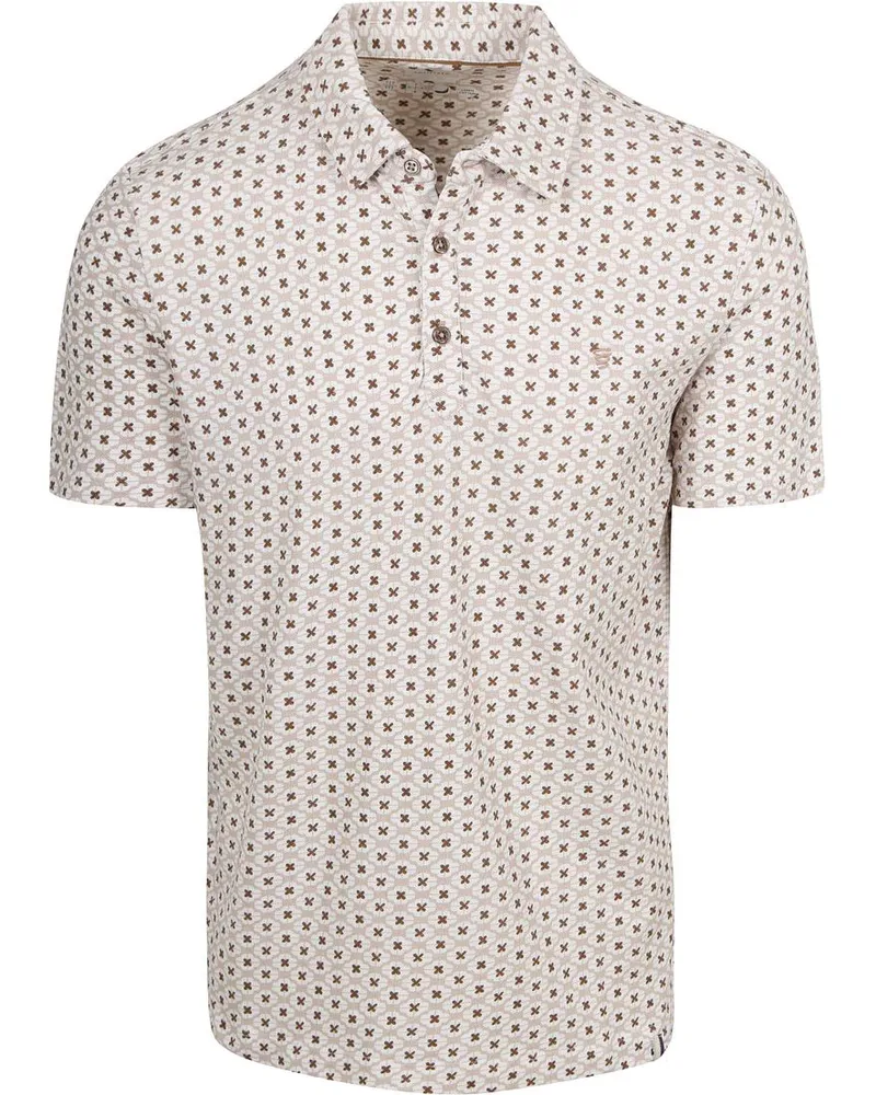 R2 Amsterdam Polo Print Beige Beige