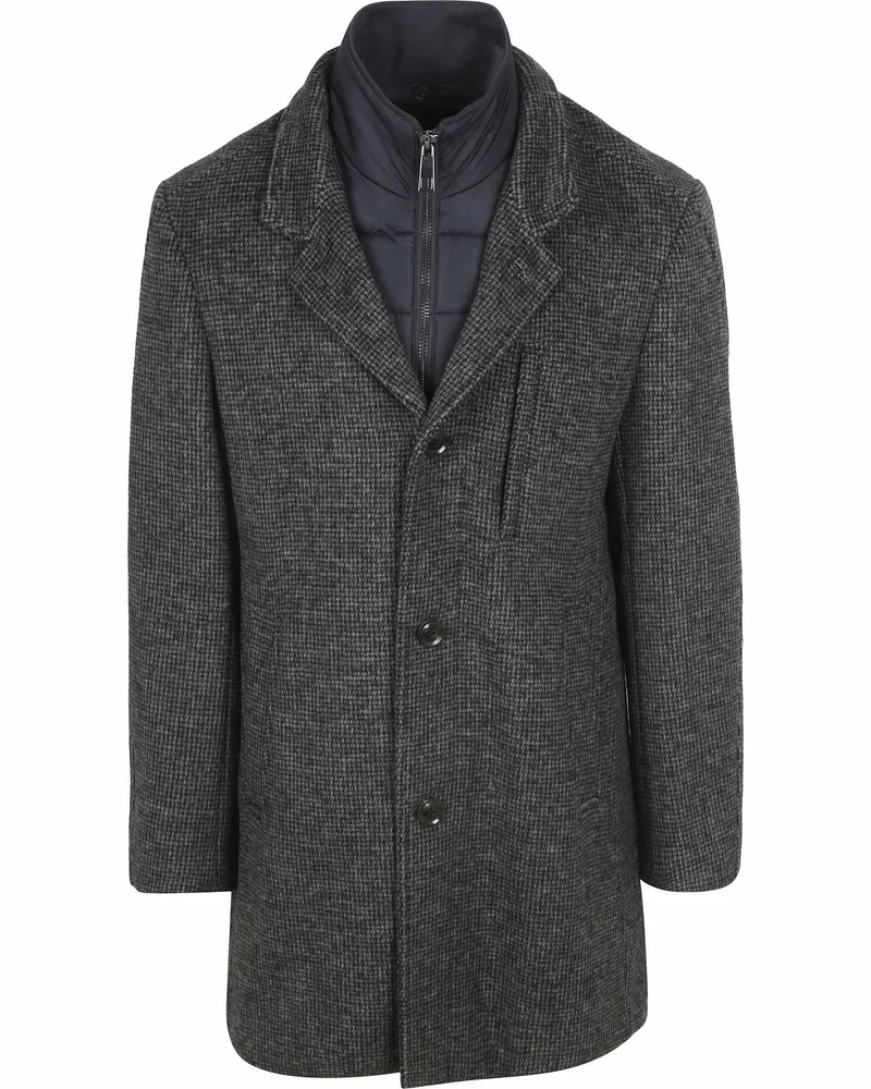 Suitable Caleb Coat Wool Blend Navy Anthrazit
