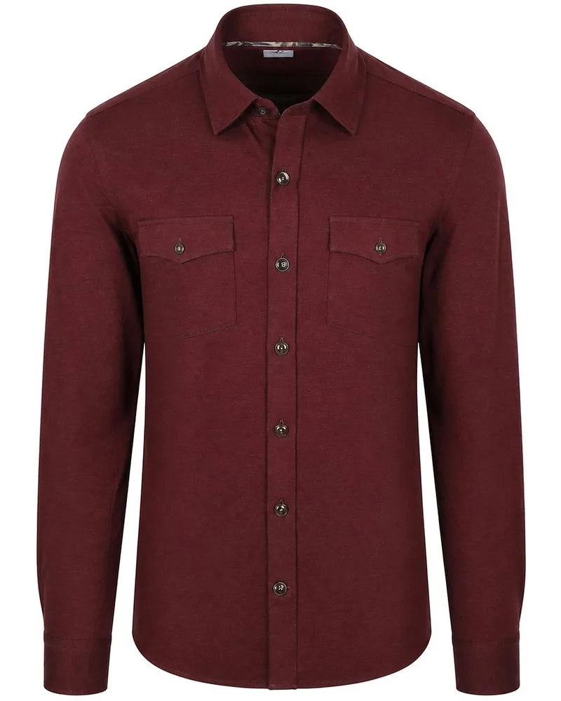 R2 Amsterdam R2 Shirt Cotton Wool Flannel Bordeaux Bordeaux