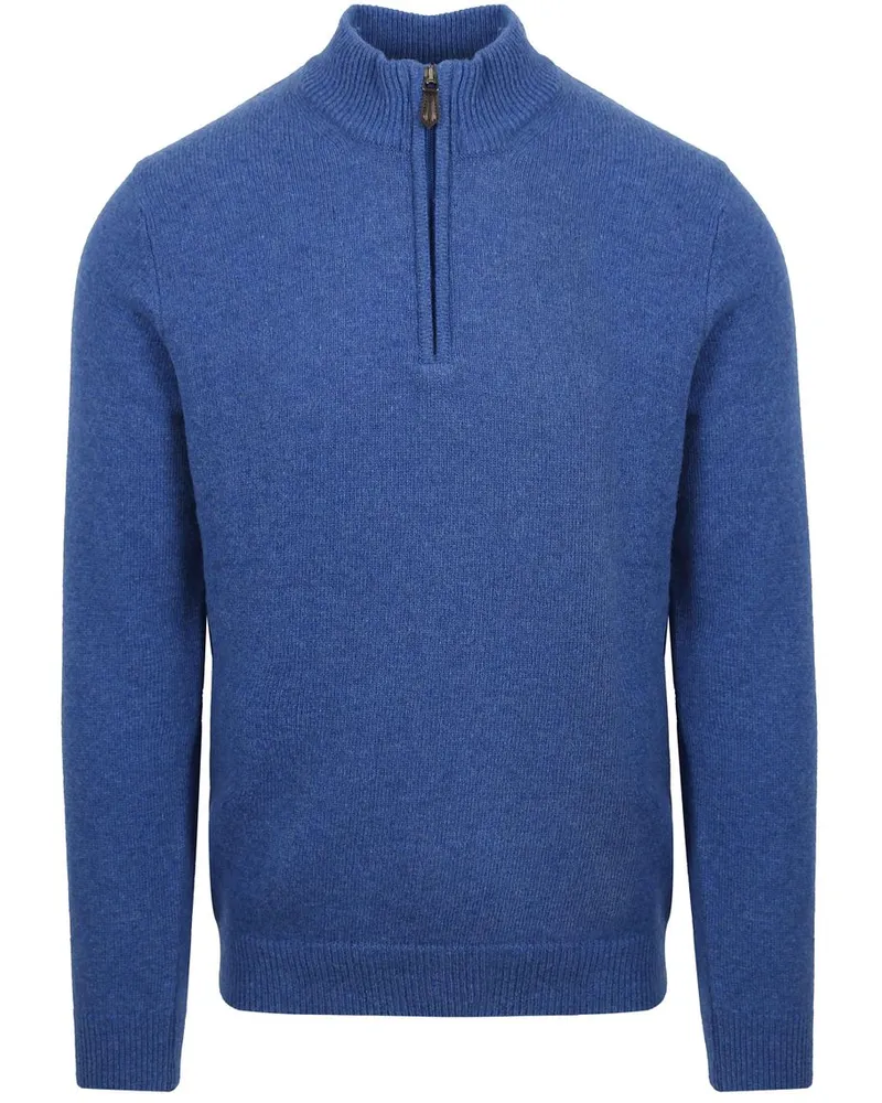 Suitable Half Zip Wollpullover Blau Blau