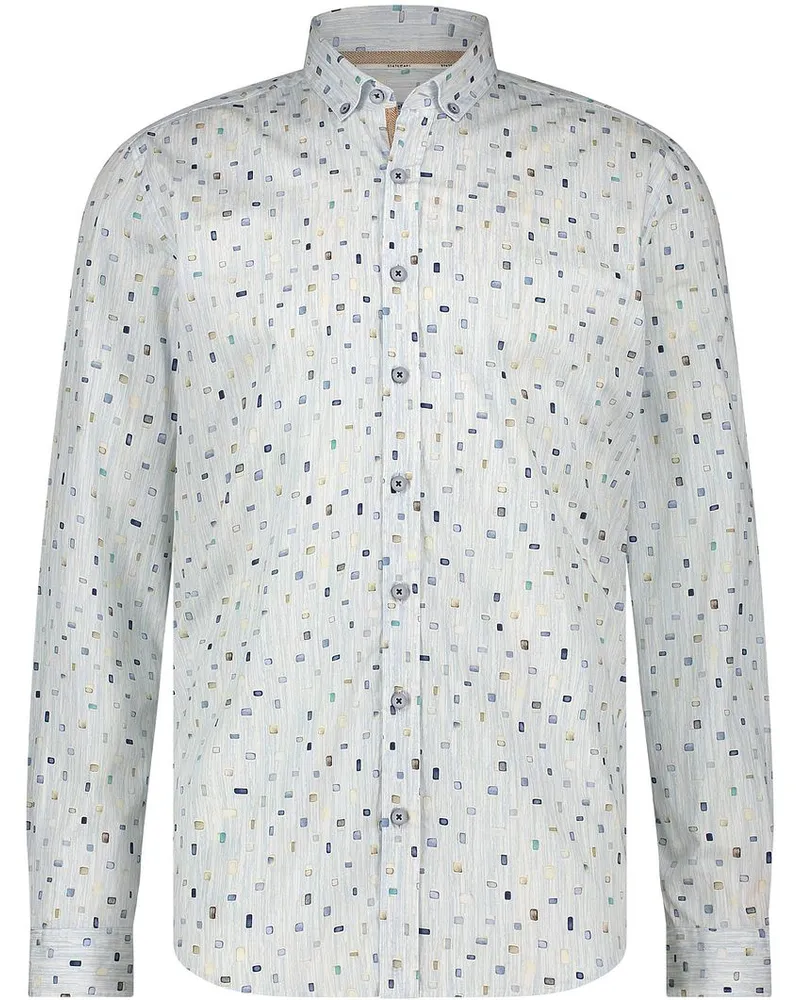State of Art Twill Hemd Druck Hellblau Hellblau