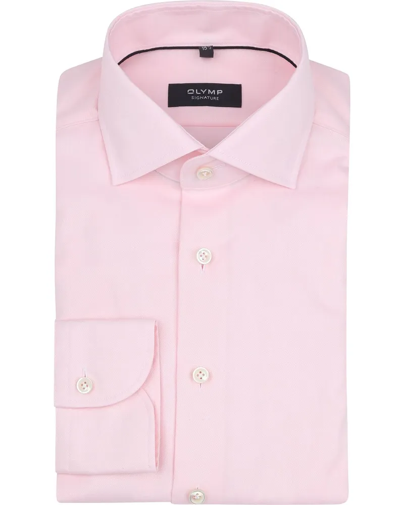 Olymp Signature Twill Hemd Rosa Pink