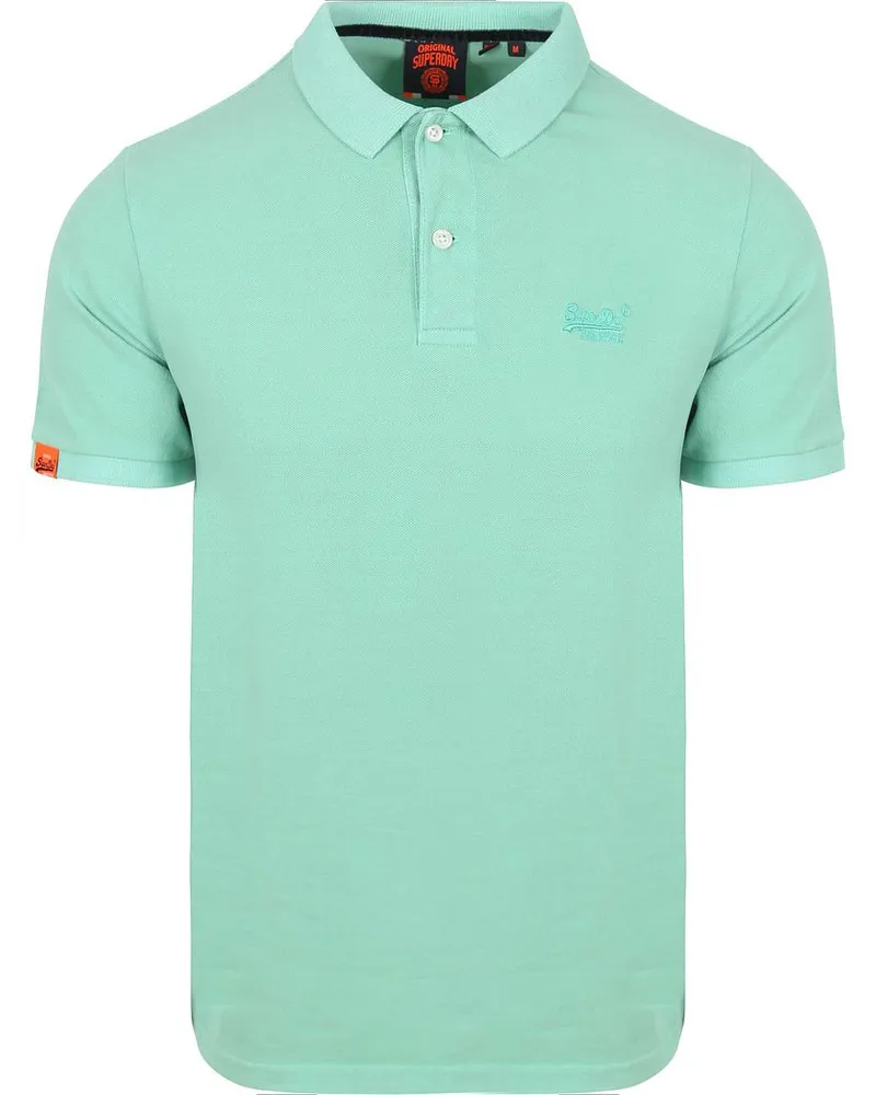 Superdry. Polo Destroyed Grün Grün