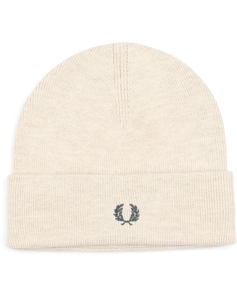 Fred Perry Mütze Wolle Blend Ecru Wollweiß