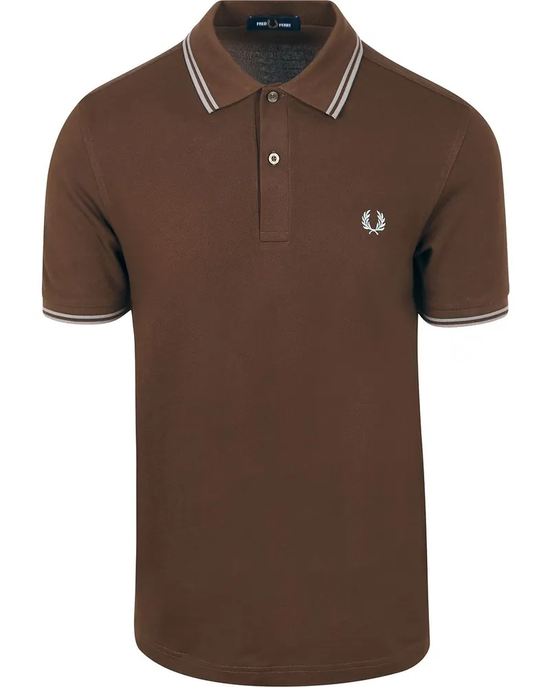 Fred Perry Polo Twin Tipped M3600 Braun 49A Braun