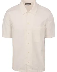 Marc O'Polo Hemd Short Sleeves Seersucker Off White Wollweiß