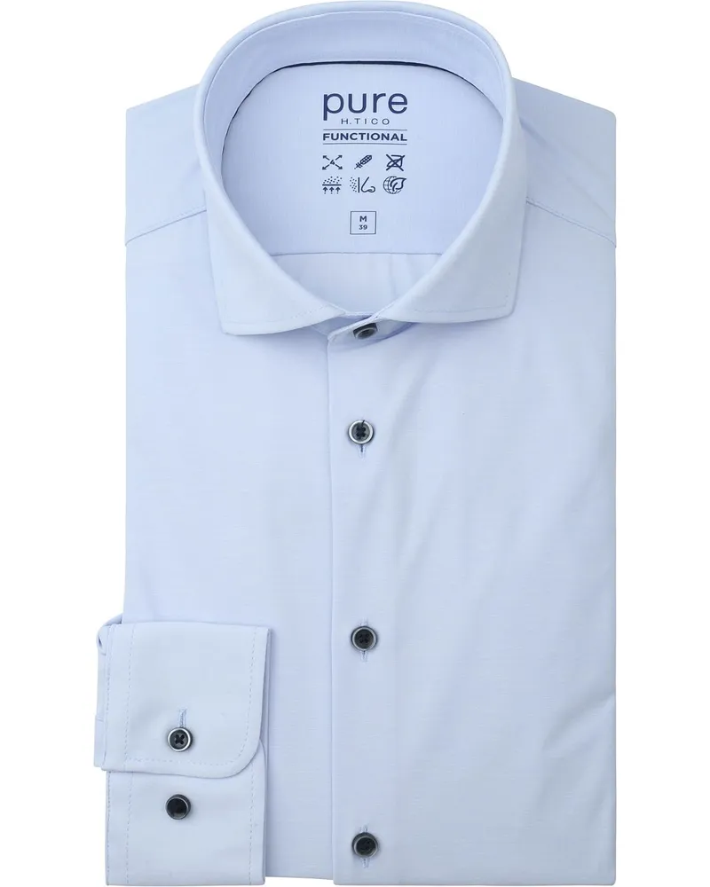 pure Functional Hemd Melange Hellblau Blau