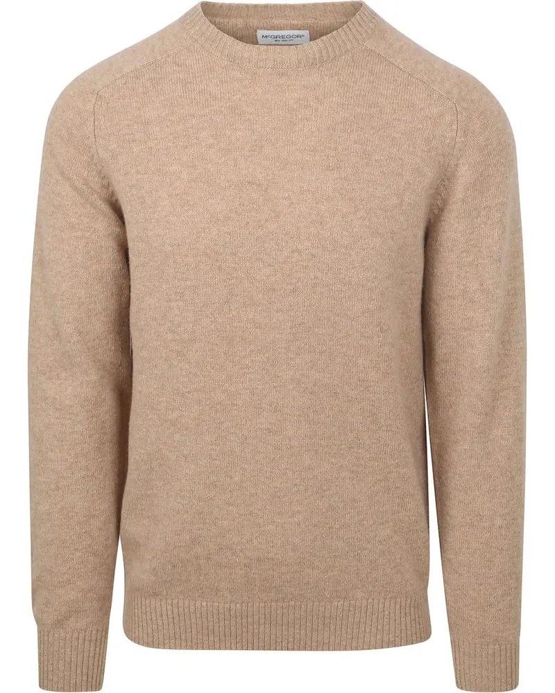 McGregor Pullover Lammwolle Melange Sand Beige