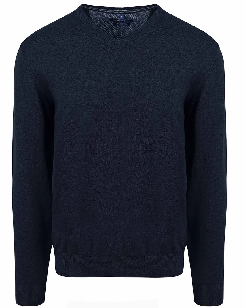 CasaModa Pullover V-Ausschnitt Blau Blau