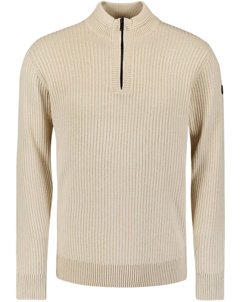 No Excess Halfzip Pullover Rib Cremeweiß Weiß