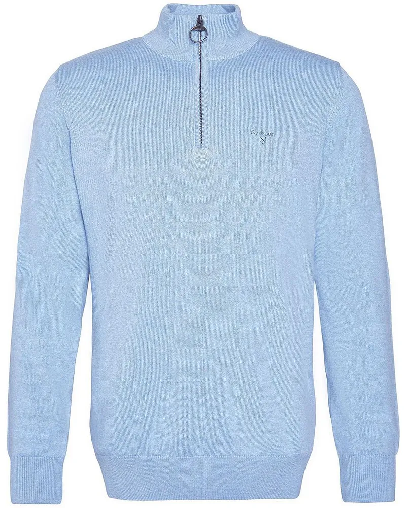 Barbour Half Zip Pullover Hellblau Hellblau