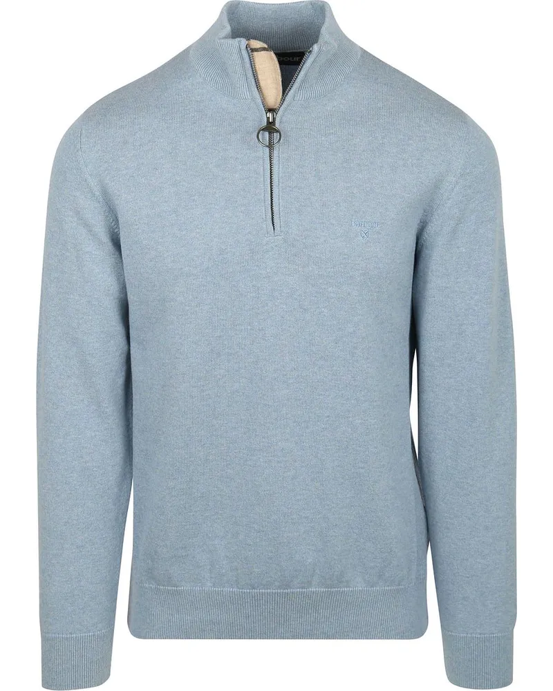 Barbour Half Zip Pullover Hellblau Hellblau