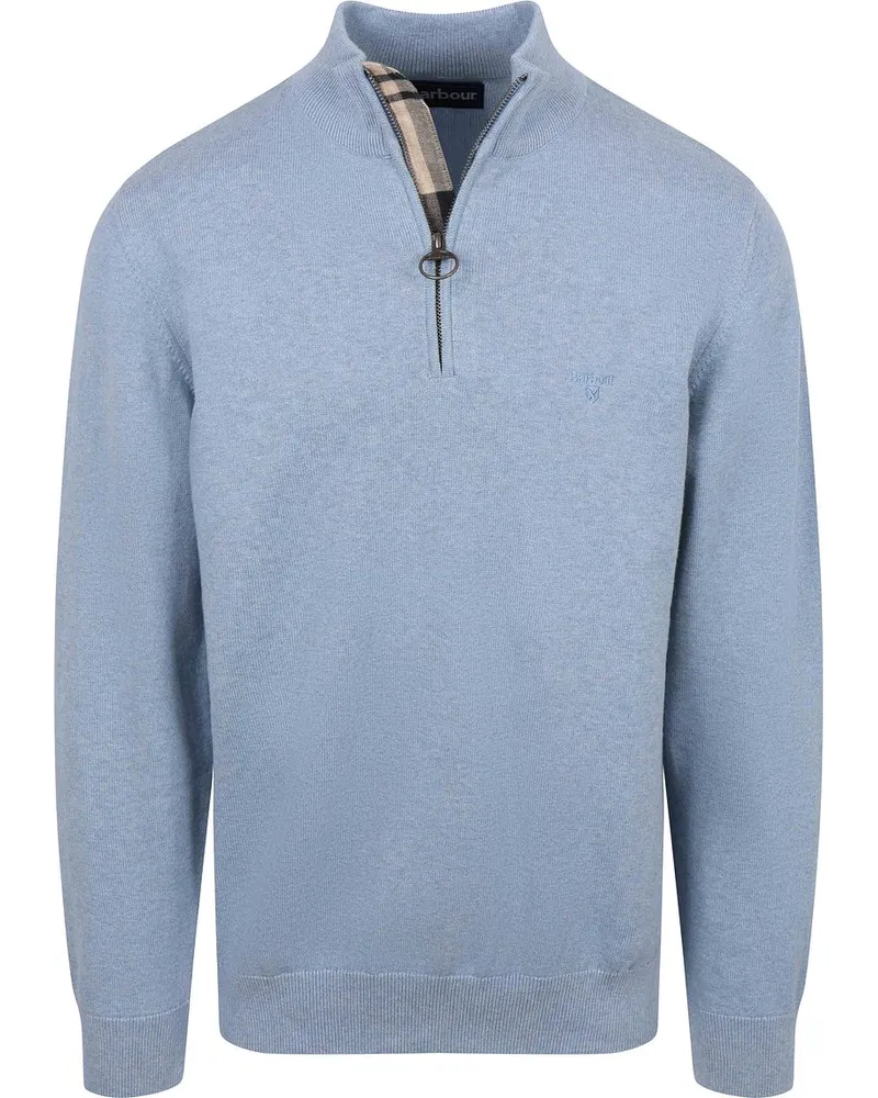 Barbour Half Zip Pullover Hellblau Hellblau