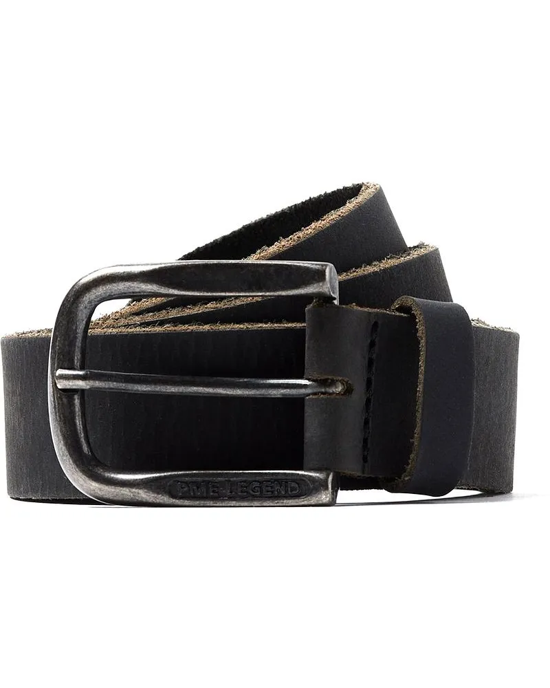 PME Legend Ledergürtel Leder Schwarz Schwarz