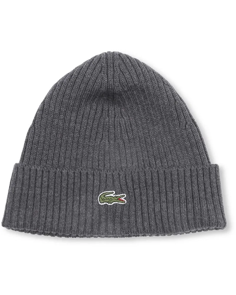 Lacoste Knitted Mütze Wolle Anthrazit Anthrazit