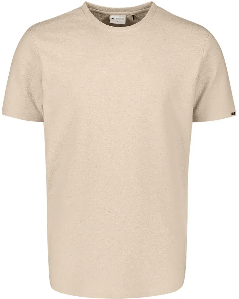 No Excess No-Excess T-Shirt Jacquard Ecru Wollweiß