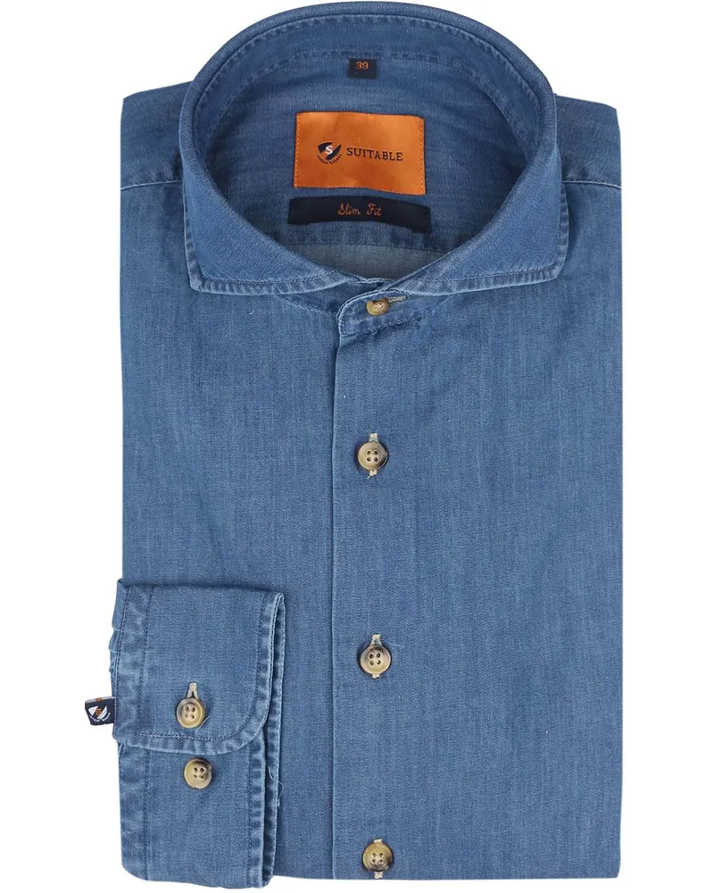 Suitable Hemd Denim 156-7 Dunkelblau