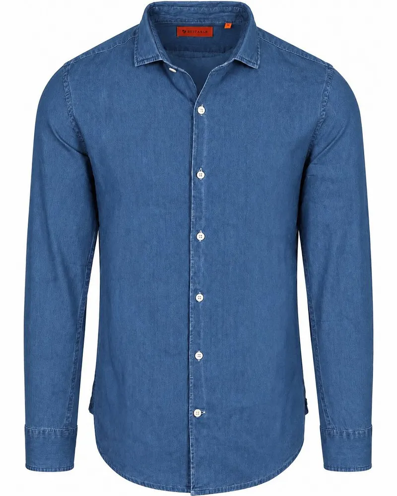 Suitable Hemd Denim Blau Blau