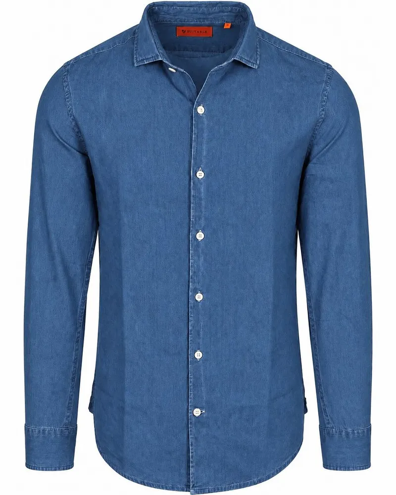 Suitable Hemd Denim Blau Blau