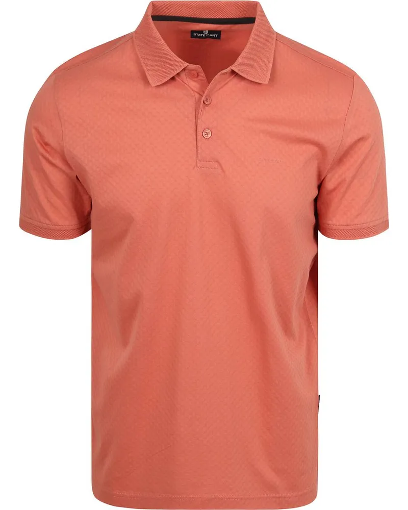 State of Art Polo Effektstrick Orange Orange