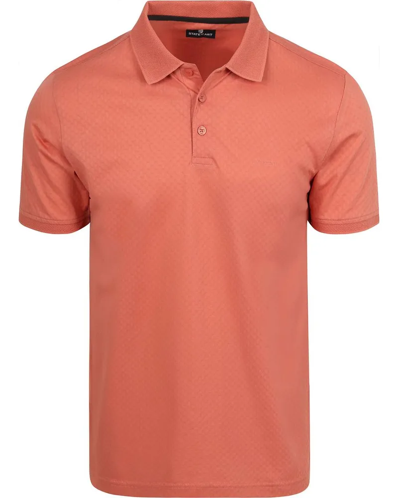 State of Art Polo Effektstrick Orange Orange