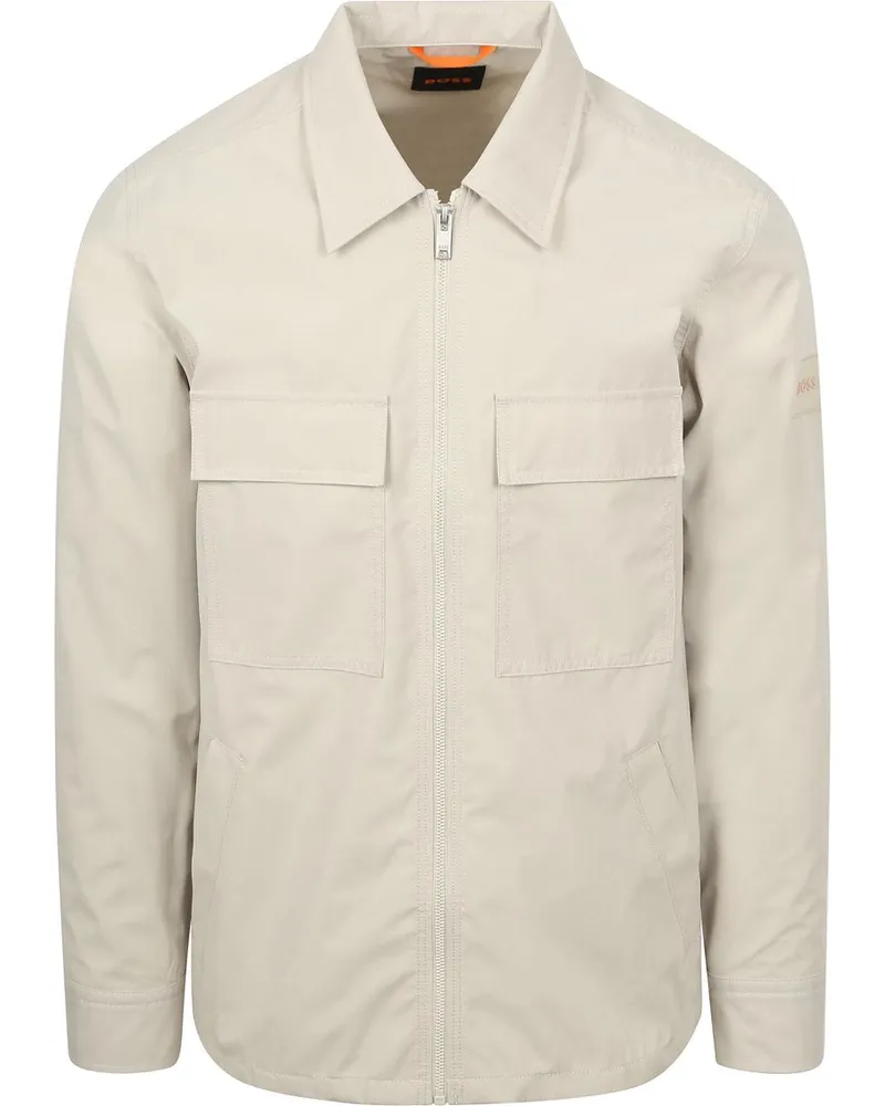 HUGO BOSS Hemdjacke Lozzy Greige Grau