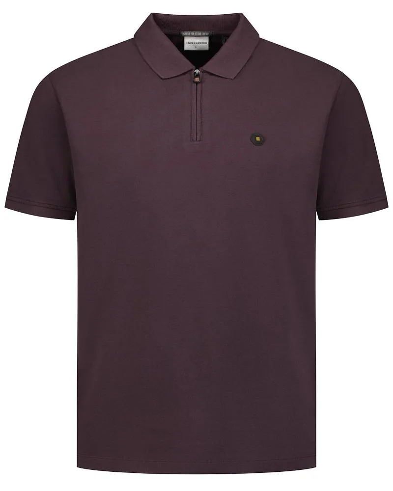 No Excess Half-Zip-Poloshirt Braun Braun